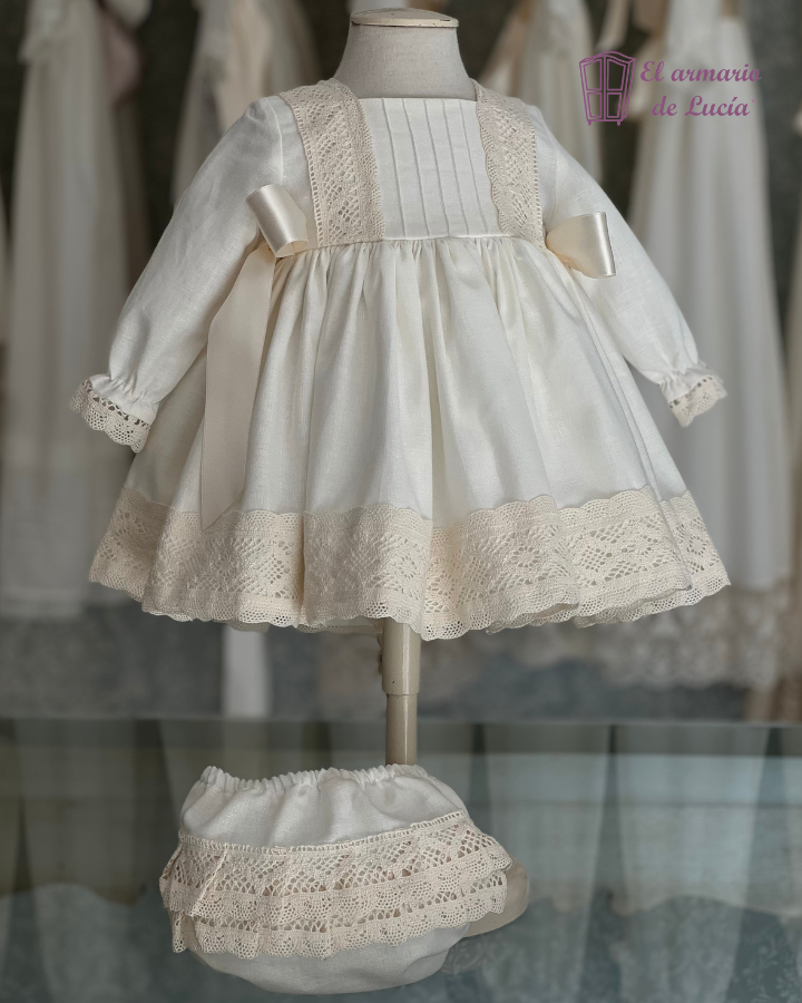 Vestido y braga Santa Teresa manga larga